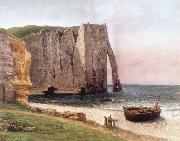 Gustave Courbet Cliff at Etretat France oil painting artist